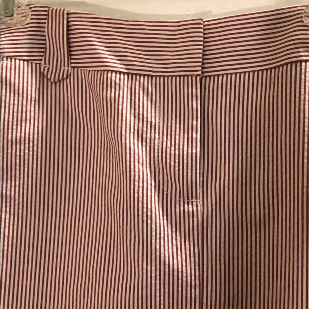 Seersucker skirt red and white